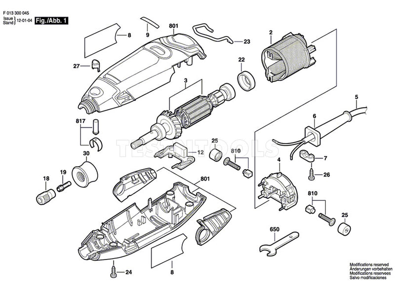 Dremel 3000 Spare Part Number 4 - Speed Switch 2610021221