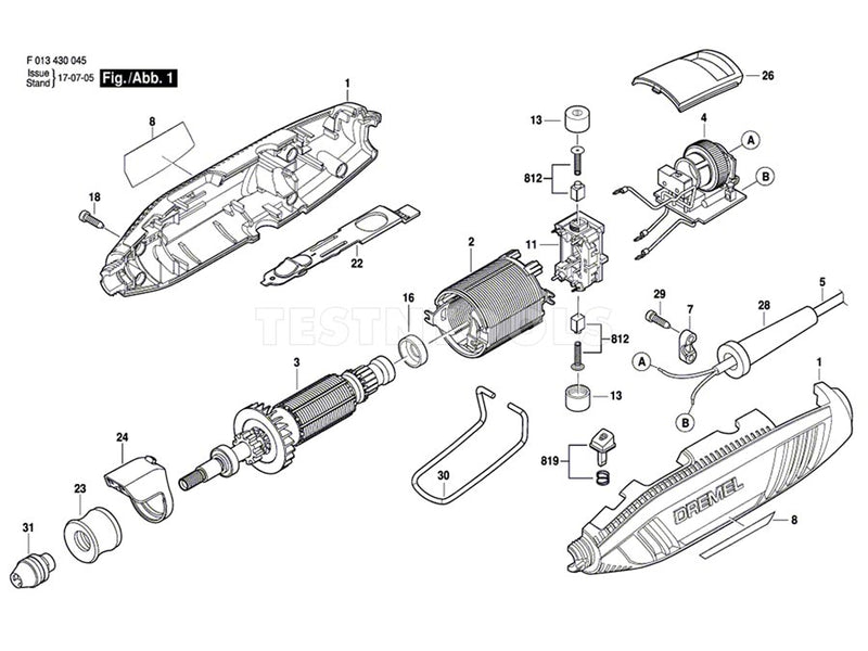 Dremel 4300 Spare Part Number 4 - Electronic Assembly 1600A00M8P