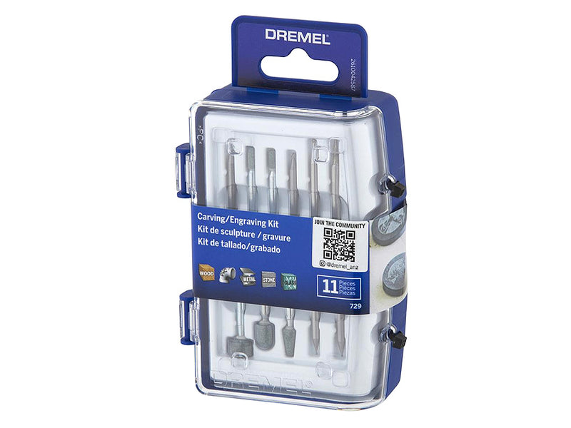 Dremel 729 Carving and Engraving Micro Kit 11 Piece 729-02 26150729AA