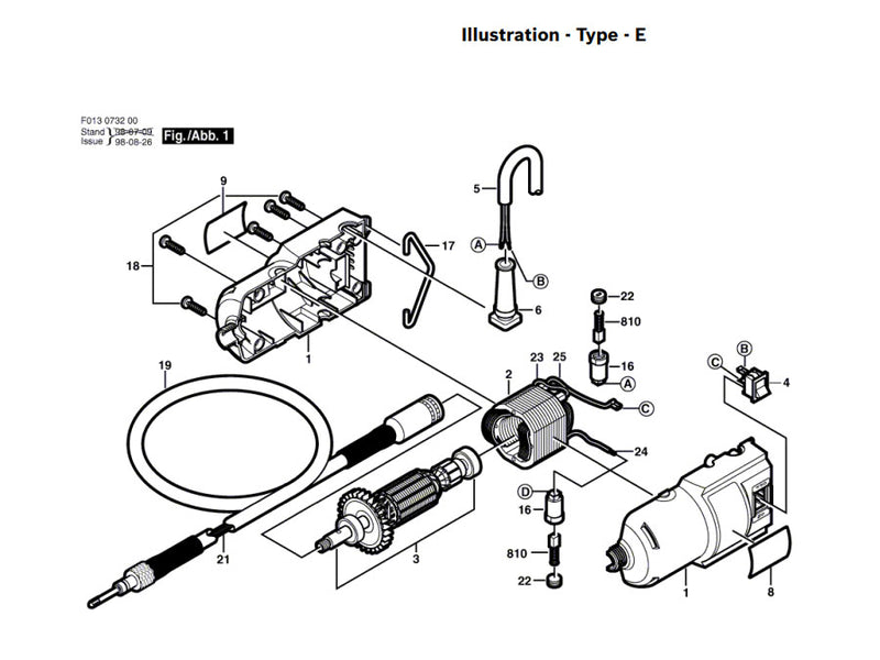 Dremel 732 Spare Part Number 810 - Carbon Brushes