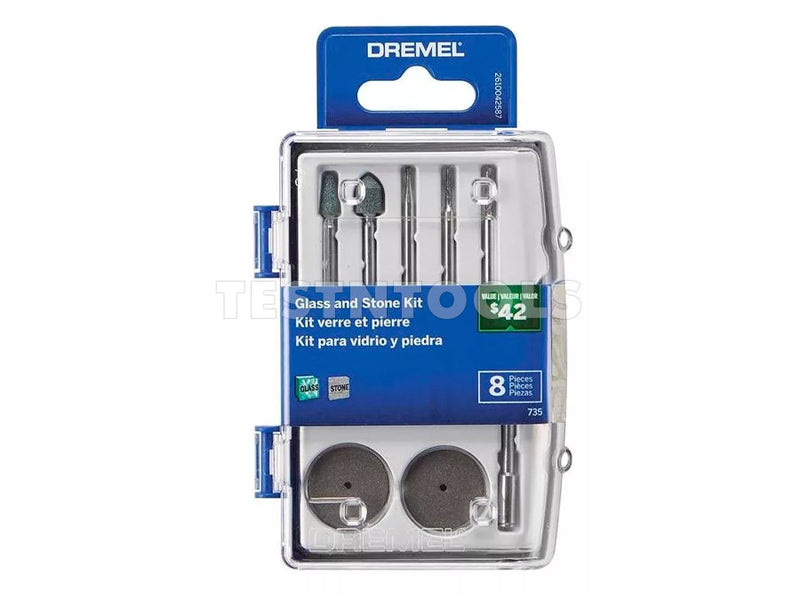Dremel 735 Glass and Stone Micro Kit 8 Piece 735-01 26150735AA