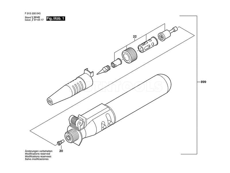 Dremel Versatip Spare Part Number 20 - Gas Nozzle 2610397235