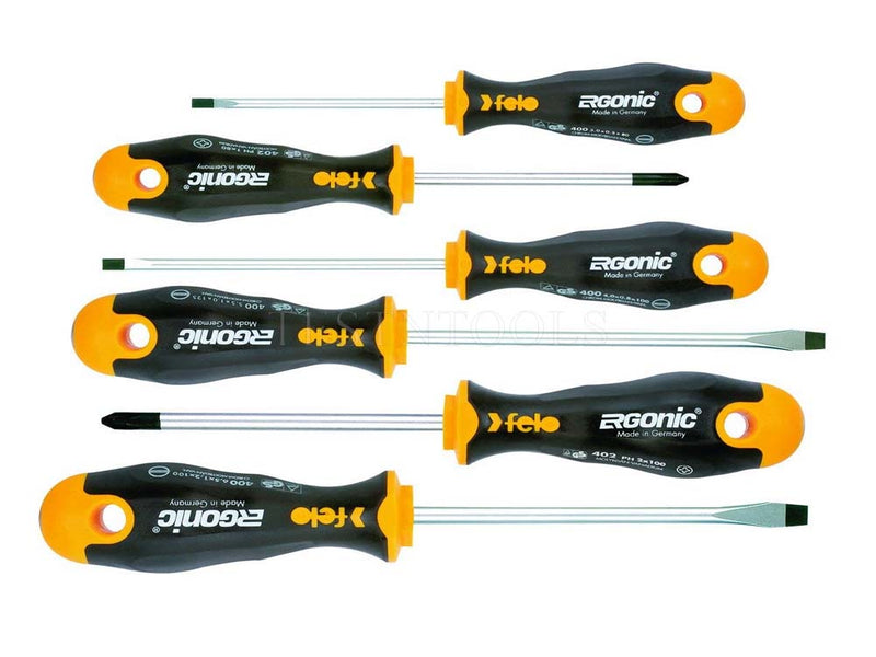 Felo 400 Series Ergonic Screwdriver Set 6 Pack SCR-S400S6