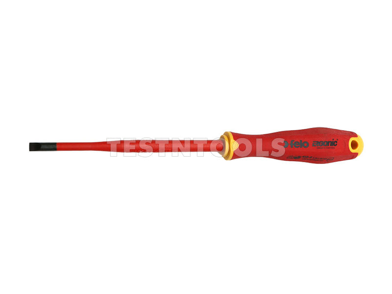 Felo 413 Ergonic E-slim Screwdriver Insulated Hardened Tip Flat 5.5 x 1.0 x 125mm SCR-ES413-55