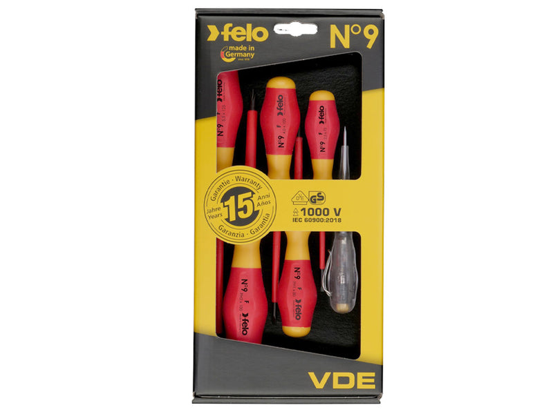 Felo 913 Screwdriver Set VDE 6 Pack VDE Insulated SCR-S913S6