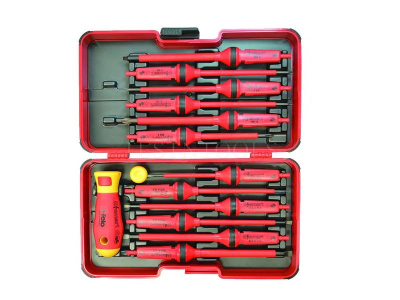 Felo E Smart Screwdriver Set 1000V Flat Phillips And Square 12 Pack SCR-ES12R