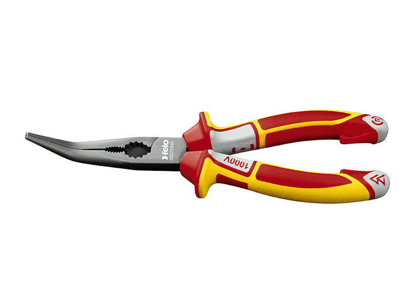 Felo Long Nose Radio Pliers Curved 45 degree 205mm VDE 205mm PLIL-5822-2540