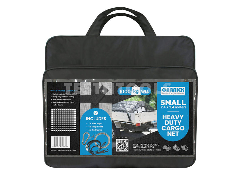 Garrick Heavy Duty Cargo Net Small 2.4m x 2.4m GCNHDS
