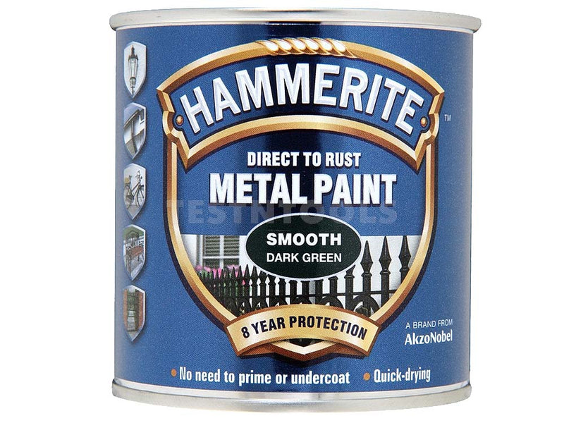 Hammerite Direct To Rust Metal Paint Smooth Dark Green 750ml PAIS-075DG
