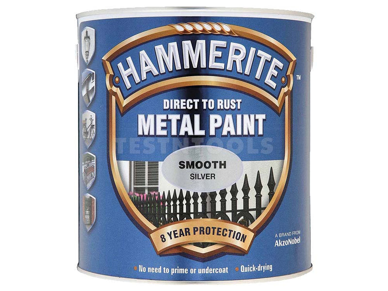 Hammerite Direct To Rust Metal Paint Smooth Silver 750ml PAIS-075S