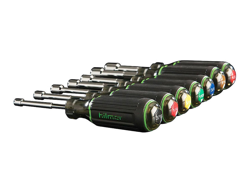 Hilmor Magnetic Nut Driver Set 3" Shaft 7Pc HIL-1839065