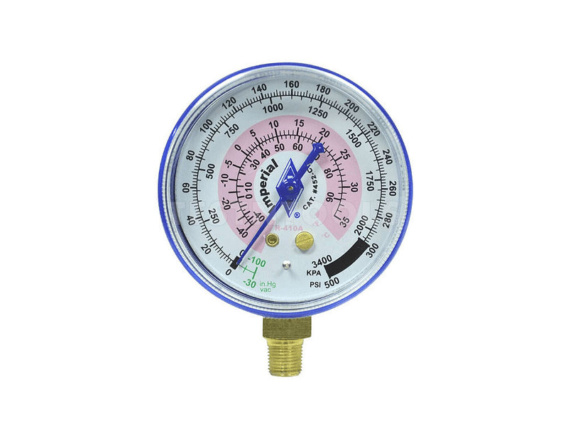 Imperial Dial Gauge 68mm For R410a Blue IMP-452CB