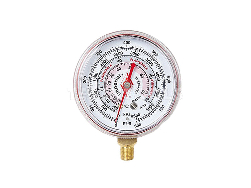 Imperial High Side Gauge For R32 R410a Red IMP-453CR