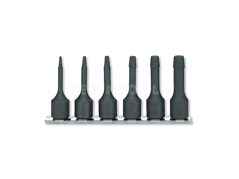 Koken Bolt Twister Socket Set On Rail 3/8" Drive 2 - 10mm M5 - M20 6 Piece RS3129/6-L60