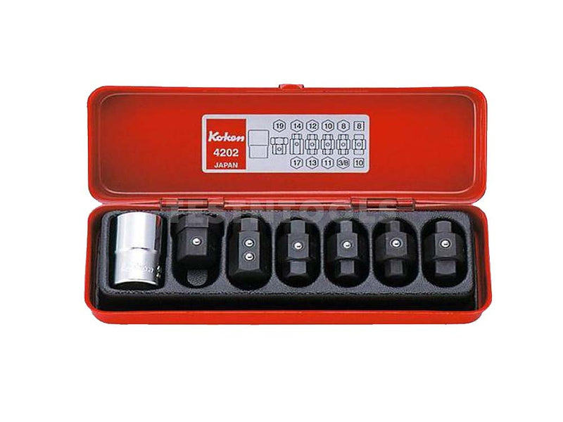 Koken Driveain Plug Keys Set 1/2" Drive 7 Piece 4202