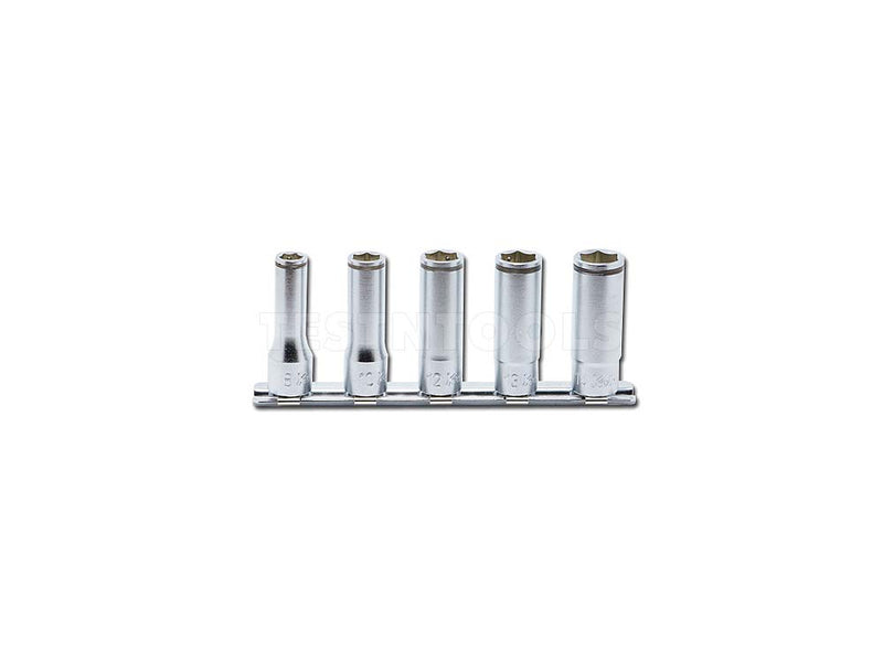 Koken Nut Grip Deep Socket Set On Rail 3/8" Drive 8mm - 14mm 5 Piece RS3350M/5