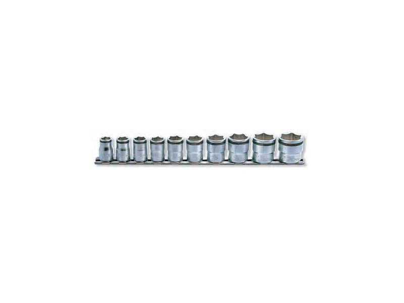 Koken Nut Grip Socket Set On Rail 3/8" Drive 10mm - 22mm 10 Piece RS3450M/10