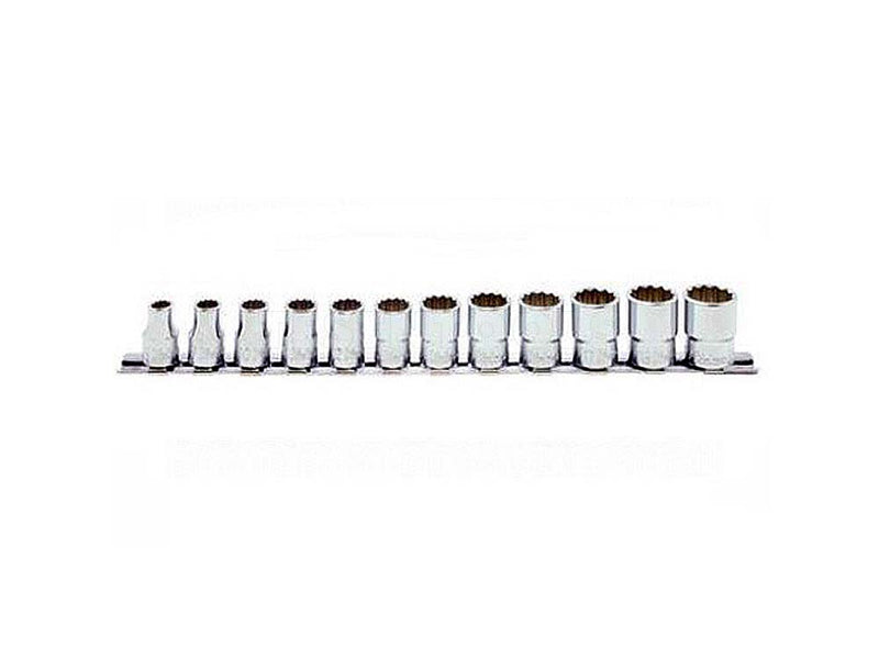 Koken Socket Set On Rail 3/8" Drive 8mm - 19mm 12PT 12 Piece RS3405M/12