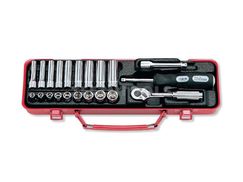Koken Standard & Deep Socket Set 1/4" Drive 5.5mm - 13mm 6PT 21 Piece 2277