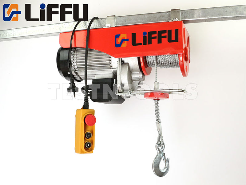Liffu Electric Hoist 230V Wire Rope 18m 1000Kg PA1000
