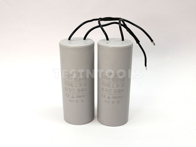 Liffu Motor Start Capacitor CBB60 2 x 40uF 450VAC