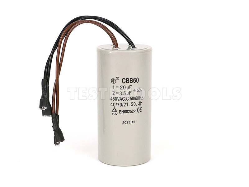 Liffu Motor Start/Run Capacitor CBB60 20uF 3.5uF 450VAC