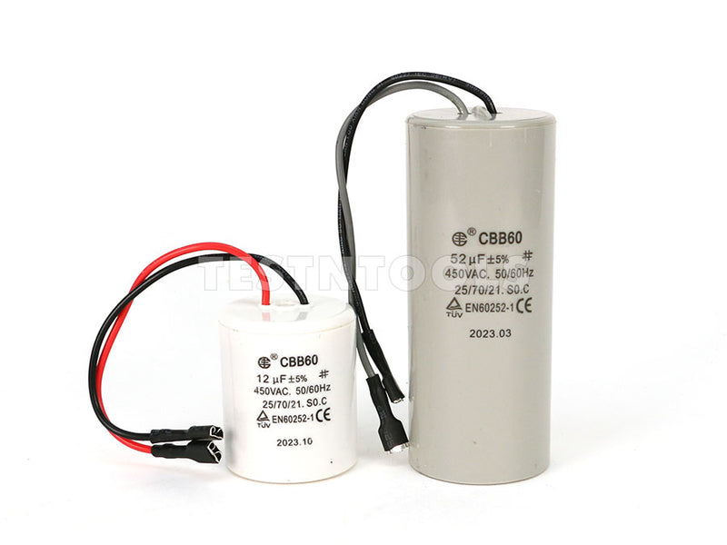Liffu Motor Start/Run Capacitor CBB60 52uF 12uF 450VAC
