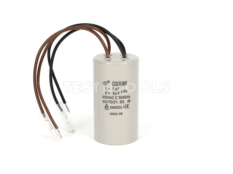 Liffu Motor Start/Run Capacitor CBB60 7uF 3uF 450VAC