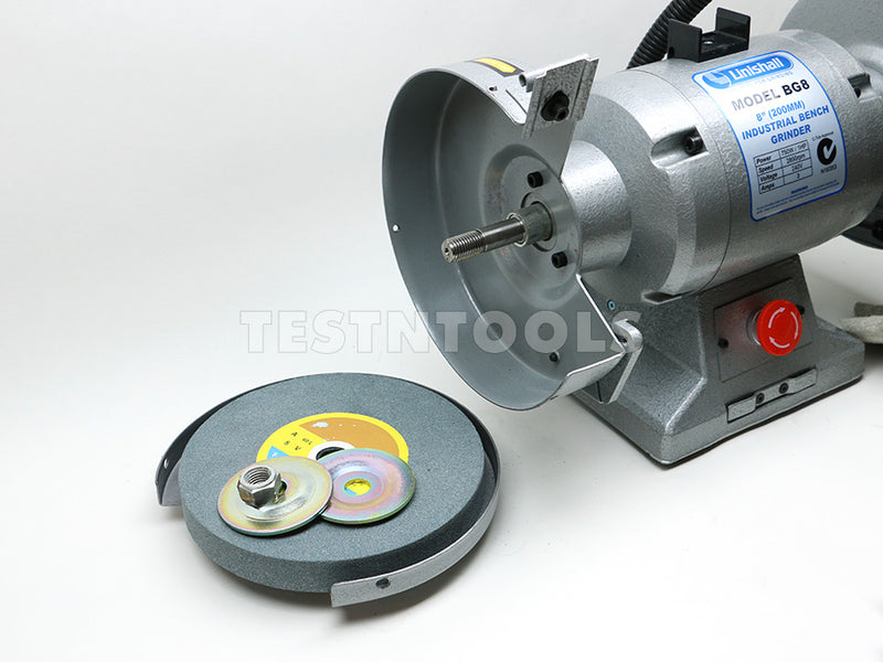 Linishall Heavy Duty Bench Grinder 200mm (8") 1HP BG8