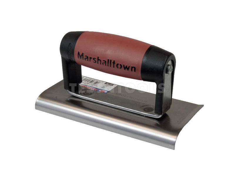 Marshalltown Carbon Steel Cementers Edger Curve End DuraSoft Handle 150mm x 75mm x 10mm MT136