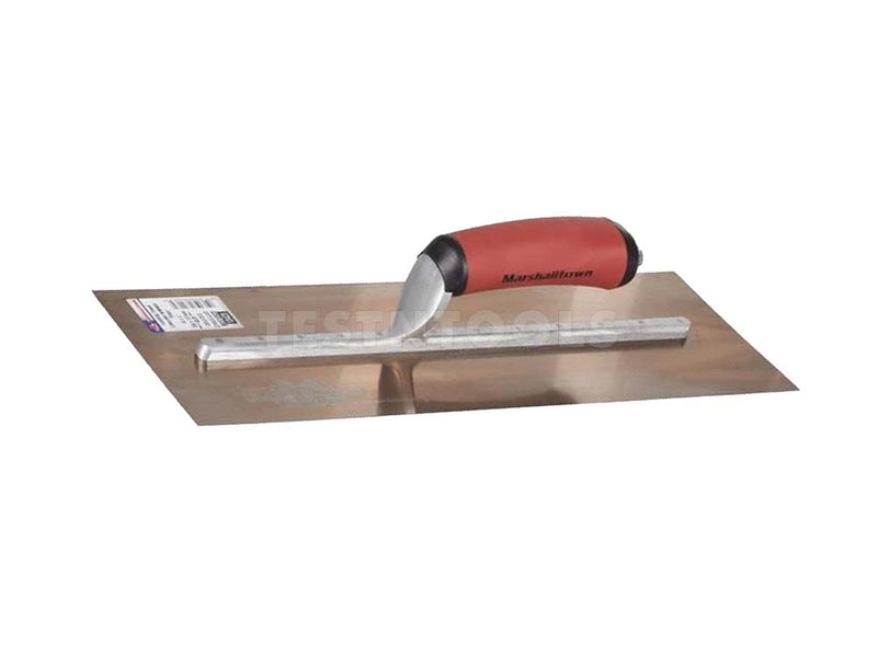 Marshalltown Golden Stainless Steel Finishing Trowel DuraSoft 350mm x 125mm MTMXS145GD