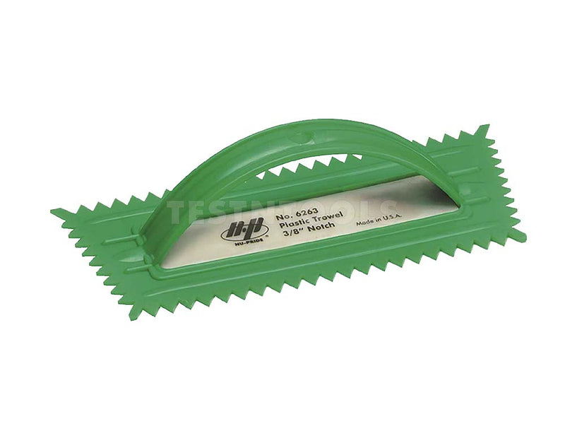 Marshalltown QLT Plastic Notched Trowel V-Shape Green 10mm MT6263
