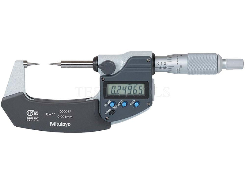 Mitutoyo Digimatic Point Micrometer 0-25mm 0-1" 0.001mm 0.00005" With Data Output 342-361-30