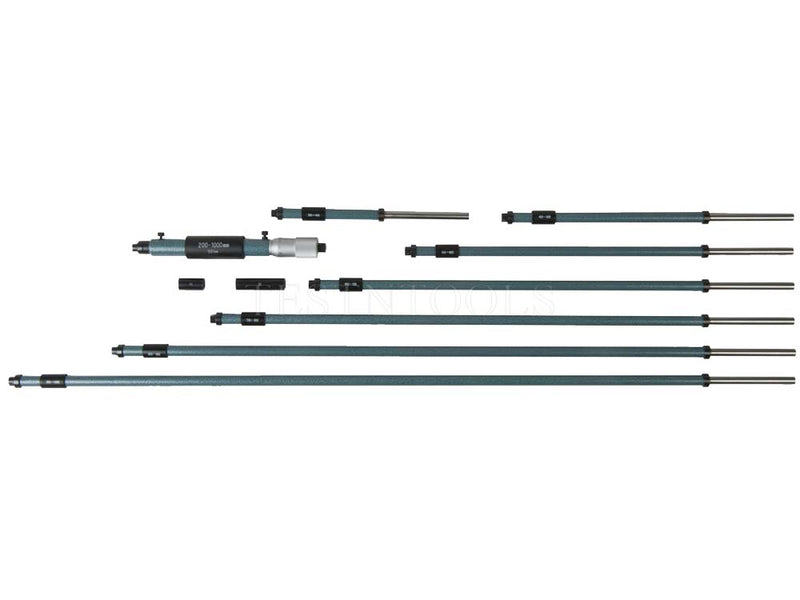 Mitutoyo Inside Micrometer Interchangeable Rod 200-1000mm 8Pc 141-118