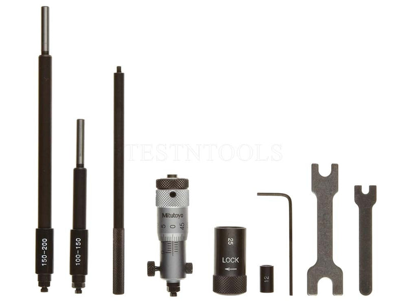 Mitutoyo Inside Micrometer Interchangeable Rod 50-200mm 3Pc 141-205