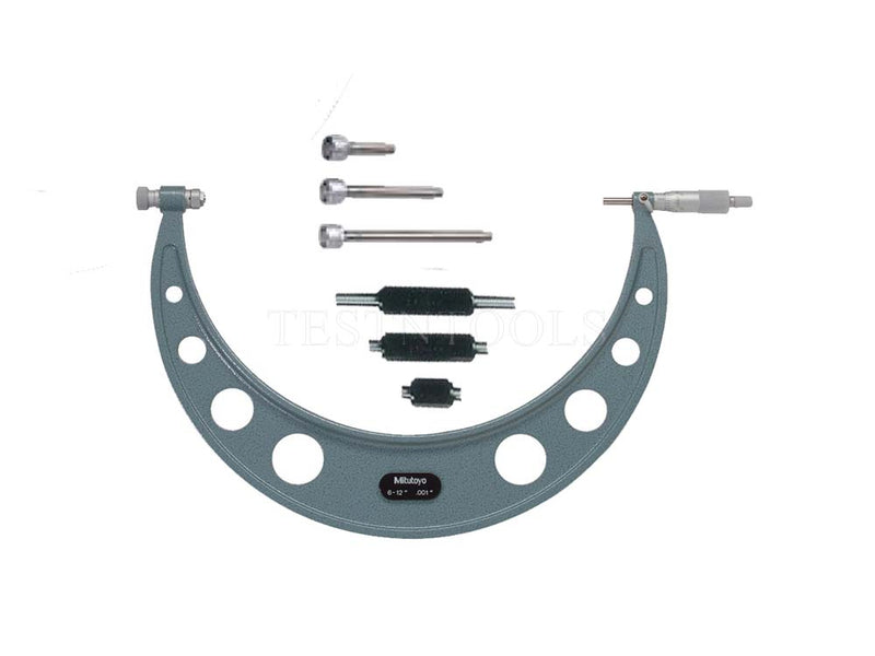 Mitutoyo Outside Micrometer 0-4" 0.001" With 4 Interchangeable Anvils 104-149