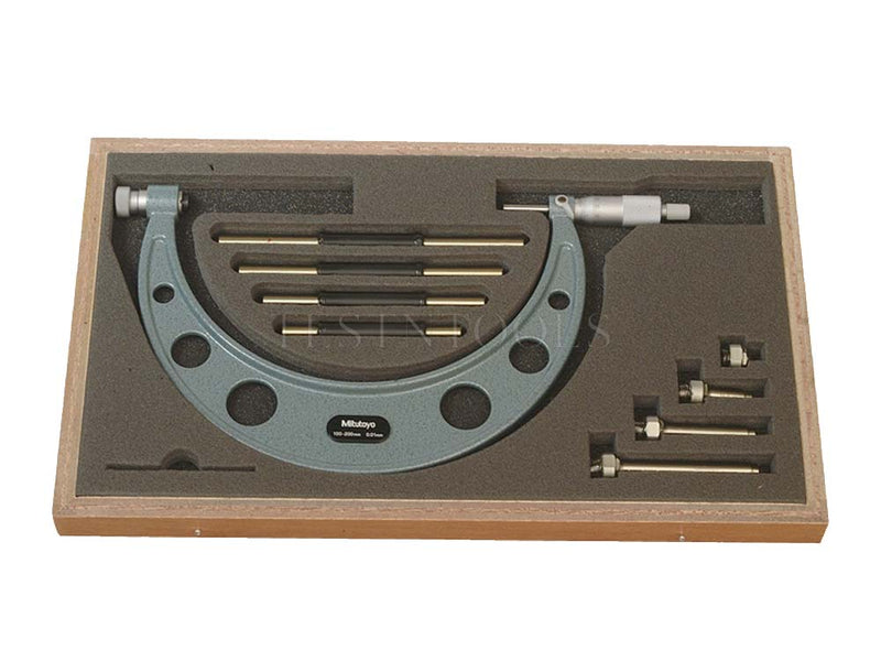 Mitutoyo Outside Micrometer 200-300mm 0.01mm With 4 Interchangeable Anvils 104-141A