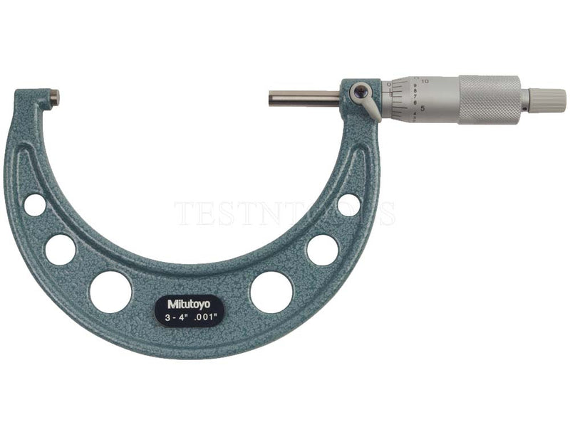 Mitutoyo Outside Micrometer 3-4" 0.001" With Ratchet Stop 103-180