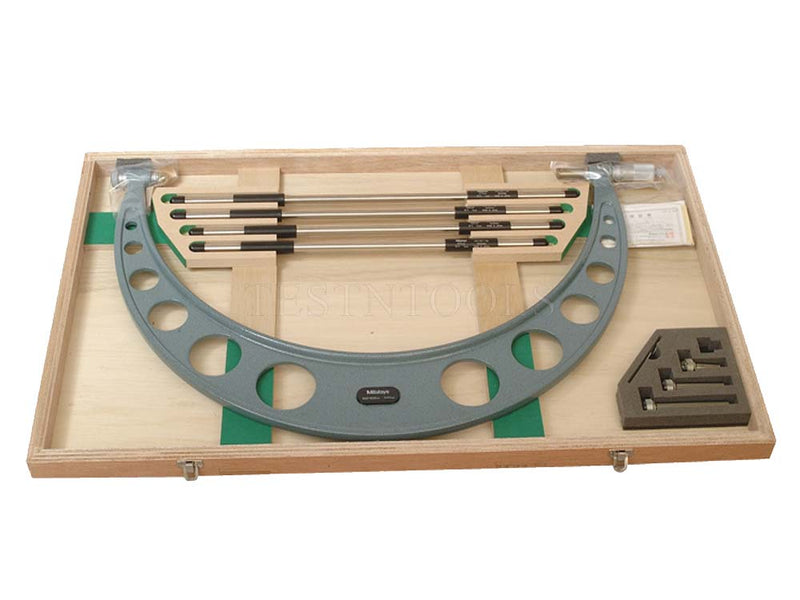 Mitutoyo Outside Micrometer 400-500mm 0.01mm With 4 Interchangeable Anvils 104-143A