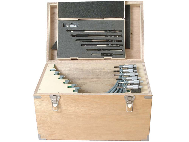 Mitutoyo Outside Micrometer Set 150-300mm 0.01mm 6Pc With RatchetStop 103-915-10