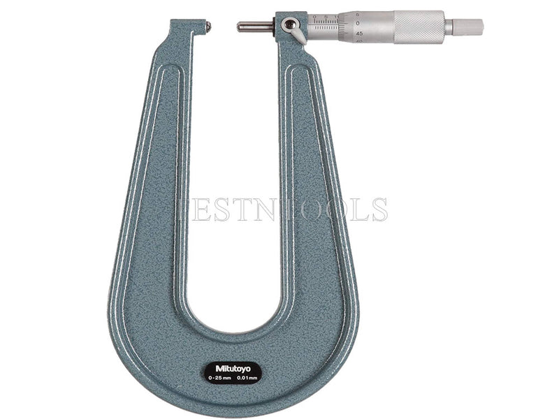 Mitutoyo Sheet Metal Micrometer 0-25mm 0.01mm 150mm Throat 118-118