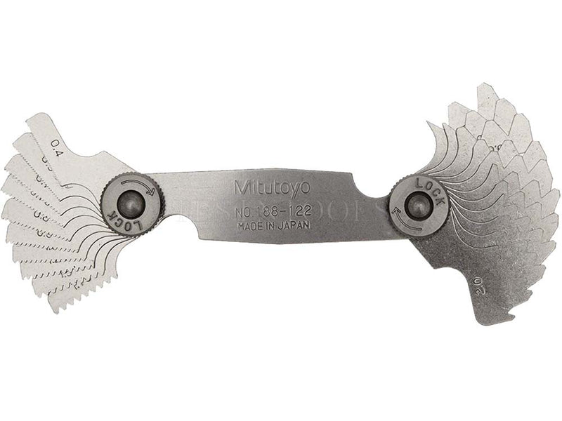 Mitutoyo Thread Pitch Gauge 0.4-7mm 60° 188-122