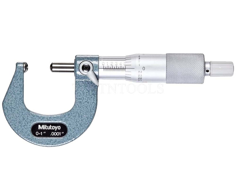 Mitutoyo Tube Micrometer 0-1" 0.0001" Spherical Anvil And Spindle 115-253