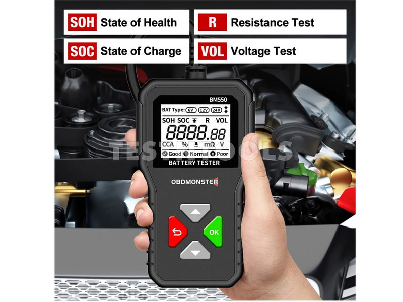 BM550 Car Battery Tester 6V 12V 24V