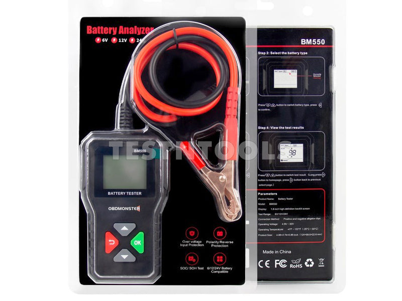 BM550 Car Battery Tester 6V 12V 24V