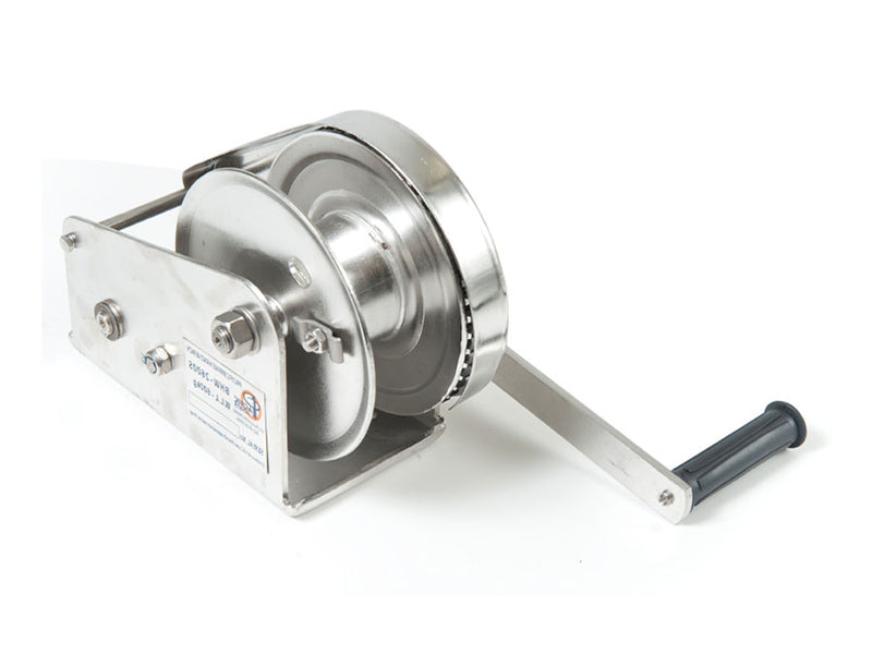 Pacific Braked Hand Winch 270Kg BHW123 Stainless Steel