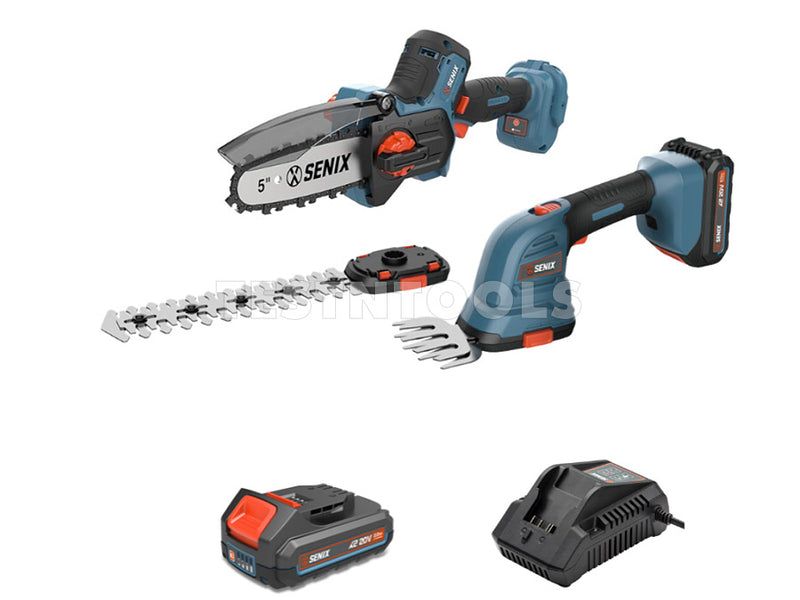 Senix 18V 2pc 2.0Ah Garden Combo Kit S2K2B1-06