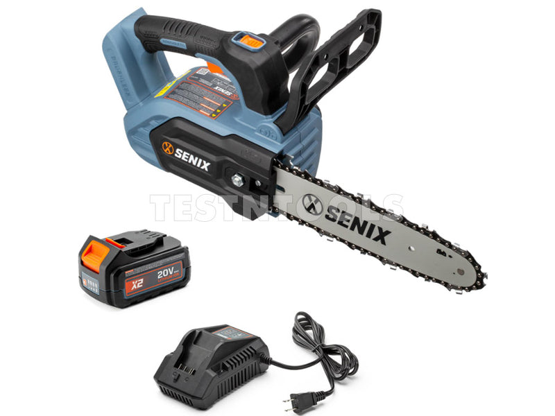 Senix 18V 4.0Ah Top Handle Chainsaw Kit with Charger 250mm CSX2-M1-EU