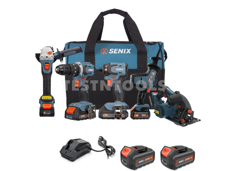 Senix 18V 5pc Brushless Combo Kit S2K5B1-01