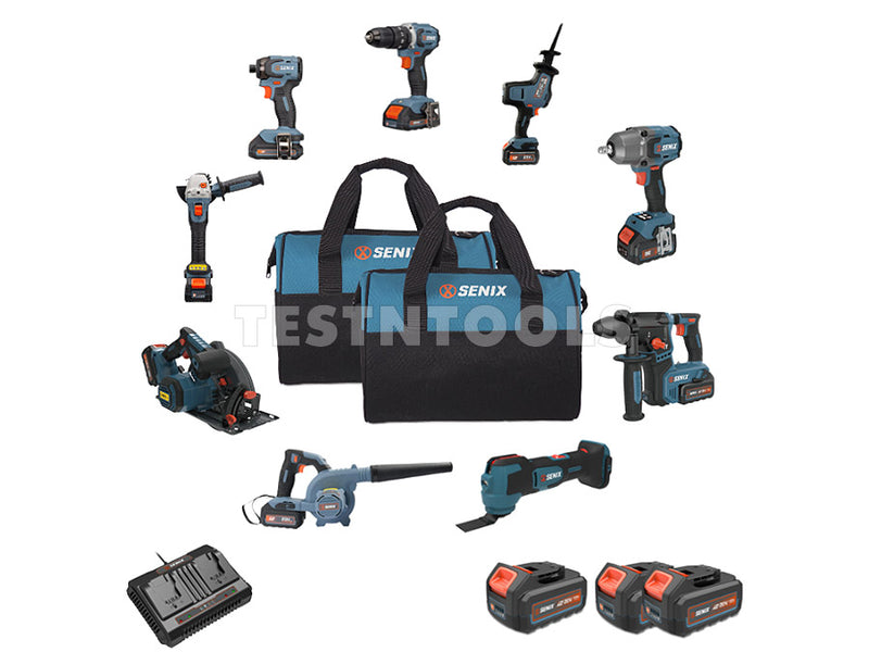 Senix 18V 9pc Brushless Combo Kit S2K9B2-01